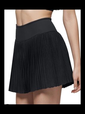 Yogalicious Black Pleated Skater Skirt